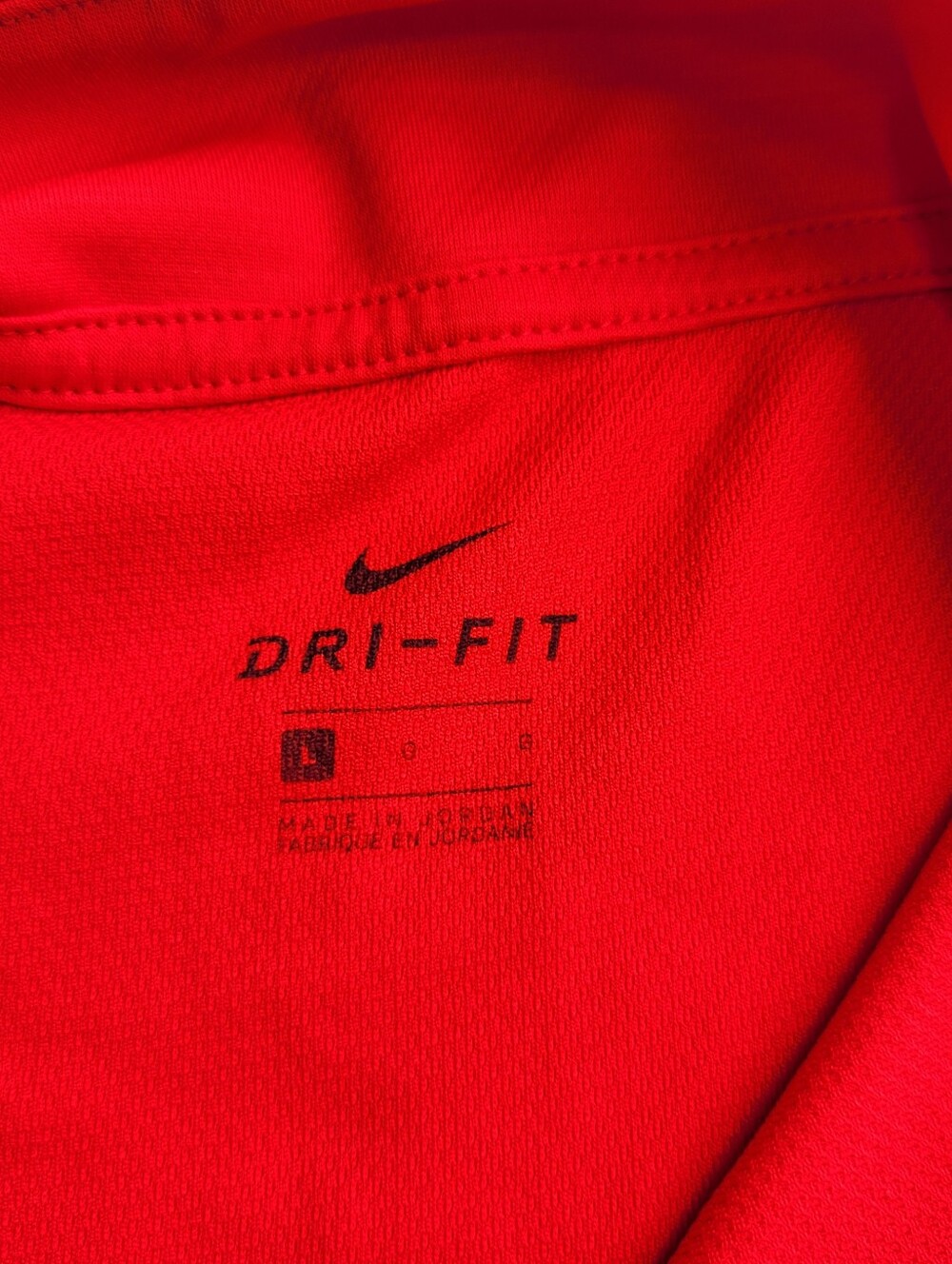 Nike Dri-FIT Women's Red Quarter-Zip Pullover Long Sleeve Athletic Top Size L - Picture 2 of 6